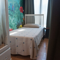 cama individual exenta ideal para niños en alojamiento vacacional en llanes
